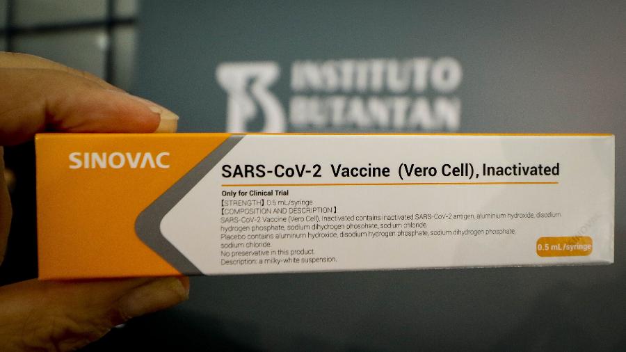 CoronaVac é a vacina contra a covid-19 produzida pelo Instituto Butantan e que foi desenvolvida pelo laboratório chinês Sinovac - ALOISIO MAURICIO/ESTADÃO CONTEÚDO