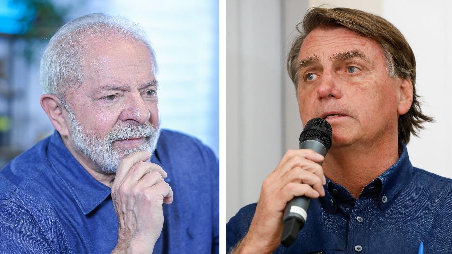 Ex-presidente Luiz Inácio da Silva (PT) e o presidente Jair Bolsonaro (PL) - Ricardo Stucker e Alan Santos/PR
