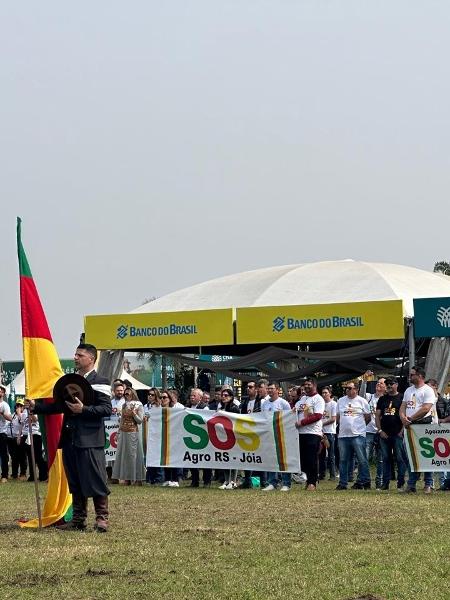 Manifestante do SOS Agro na Expointer