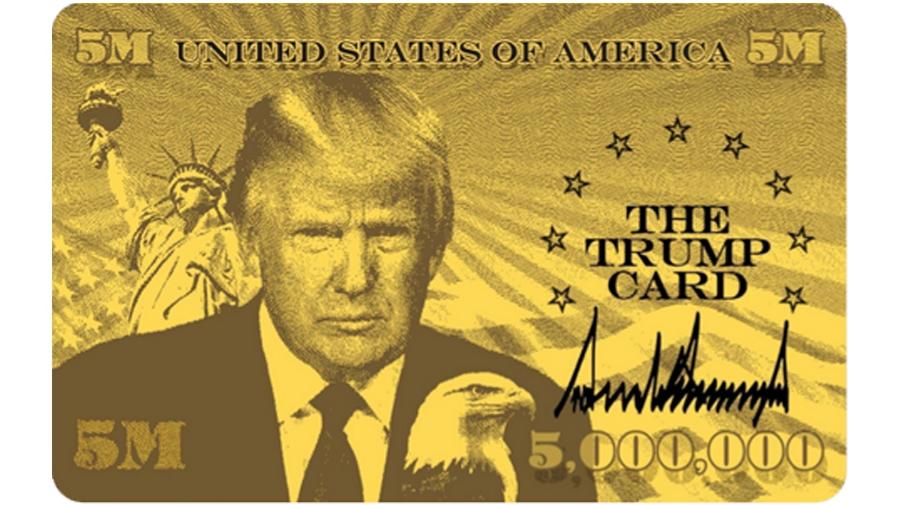 Trump Card será vendido por US$ 5 milhões Trump Card será vendido por US$ 5 milhões