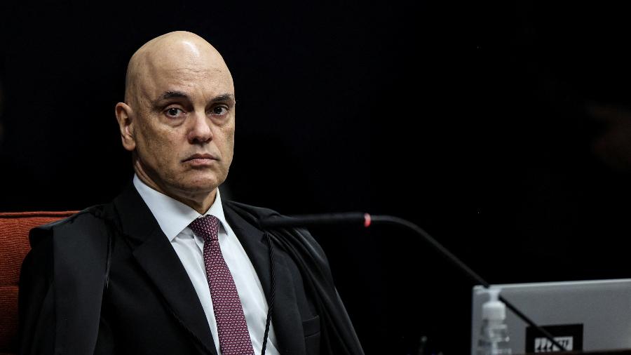 Alexandre de Moraes durante o quinto dia do julgamento da trama golpista no STF Alexandre de Moraes durante o quinto dia do julgamento da trama golpista no STF