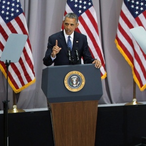 Obama discursa na American University de Washington para defender o acordo nuclear com o Irã - Alex Wong/Getty Images/AFP