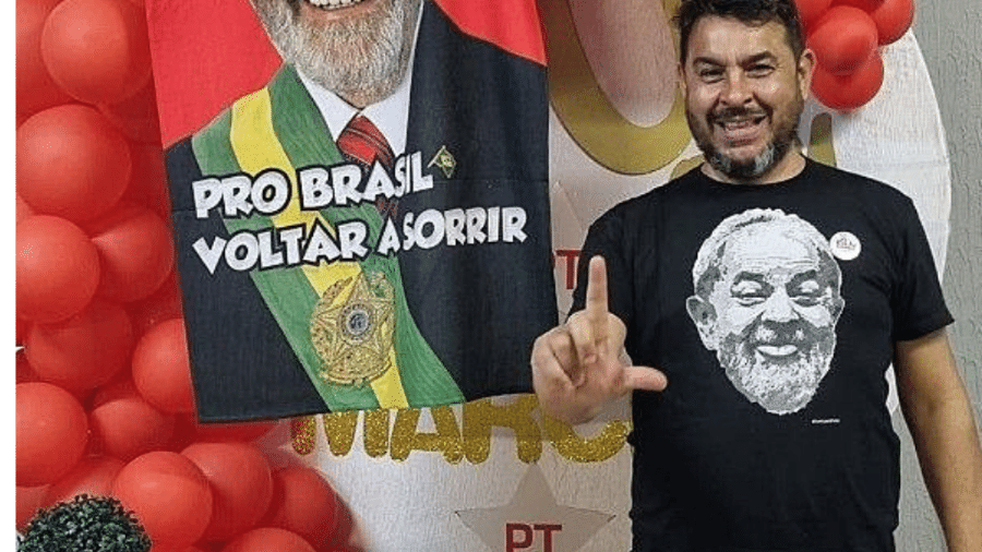 Marcelo Arruda comemorava seu aniversário com o tema PT e Lula quando foi assassinado - Reprodução