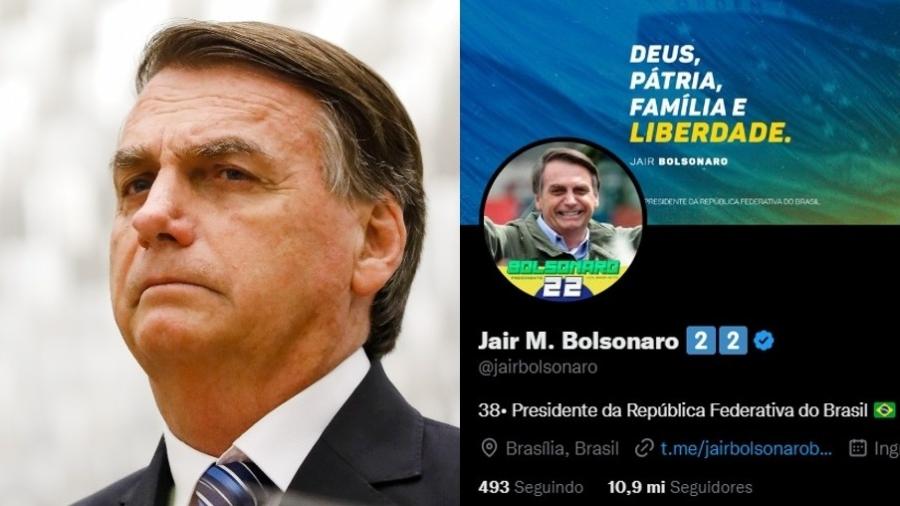 Jair Bolsonaro (PL) alterou biografia do Twitter 13 dias após Lula iniciar novo mandato - Reprodução/Redes sociais