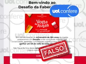 Faber-Castell não tem campanha com quiz que libera prêmios; é golpe