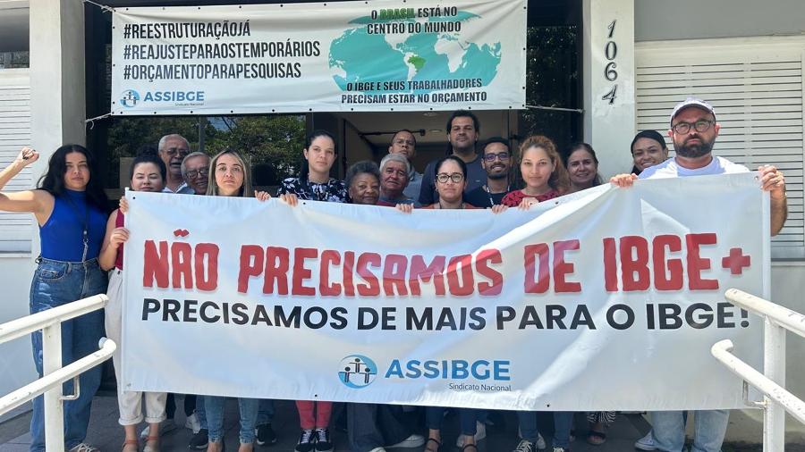 Servidores do IBGE protestam contra IBGE+  - ASSIBGE/Reprodução