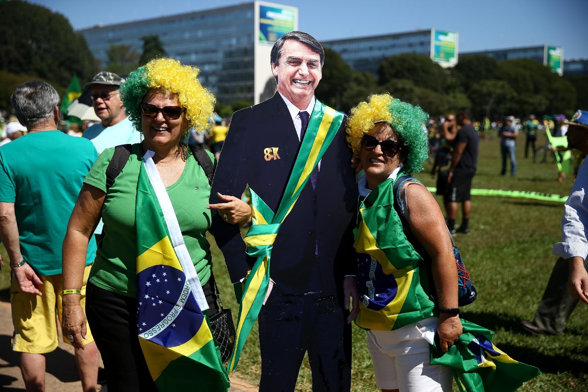 Manifestação a favor do governo em Brasília - Pedro Ladeira/Folhapress