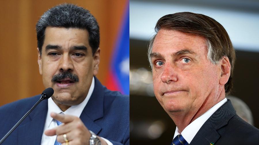 Nicolás Maduro e Jair Bolsonaro - Fausto Torrealba/Reuters e Sergio Lima/AFP