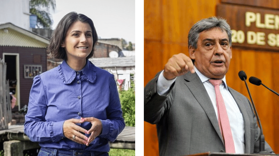 Manuela D"Ávila (PCdoB) e Sebastião Melo (MDB) concorrem à prefeitura de Porto Alegre - André Lisbôa/Agência ALRS/Divulgação/Danilo Christidis/Divulgação/Arte-UOL