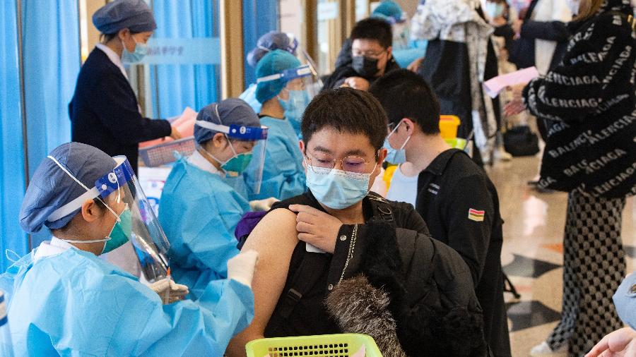 Vacinação em Pequim, na China - Hou Yu/China News Service 