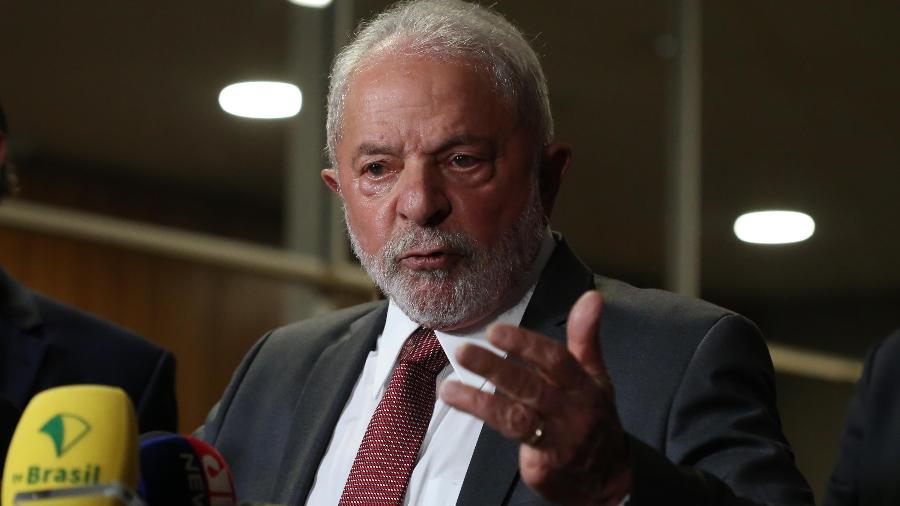 09.nov.22 - O presidente eleito Lula durante entrevista concedida sobre transição de governo, realizada na cidade de Brasília, DF - FÁTIMA MEIRA/ESTADÃO CONTEÚDO