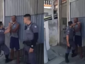 PM joga spray de pimenta no rosto de homem negro já imobilizado em SP