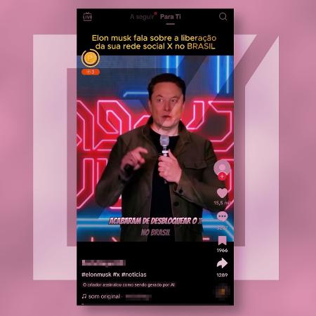 11.out.2024 -  Vídeo em que Musk teria chamado suspensão do X de 'jogo sujo' é falso