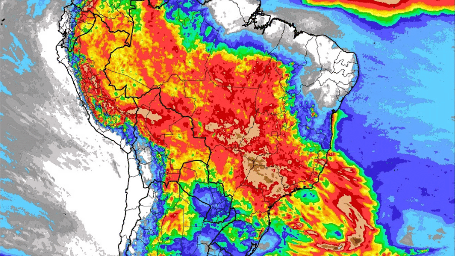 Projeção de chuva para esta semana