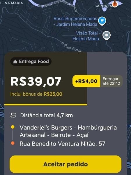 Bônus de pontualidade oferecido pela 99Food