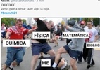 Piadas sobre questões de matemática e atrasos: os memes do Enem 2021 - Reprodução da internet