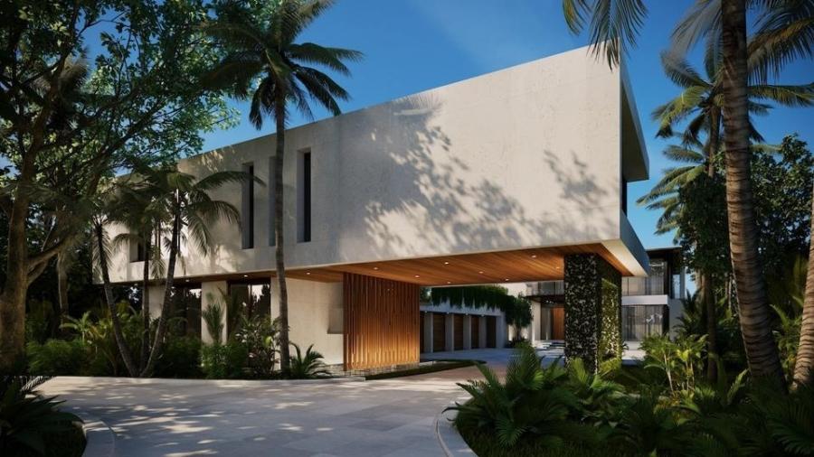Projeto da mansão que está sendo construída na ilha Indian Creek, em Biscayne Bay (Miami); o local é conhecida como "bunker dos bilionários" - Divulgação