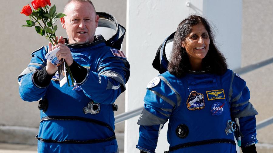 Os astronautas Butch Wilmore e Suni Williams desembarcaram quatro minutos antes do lançamento