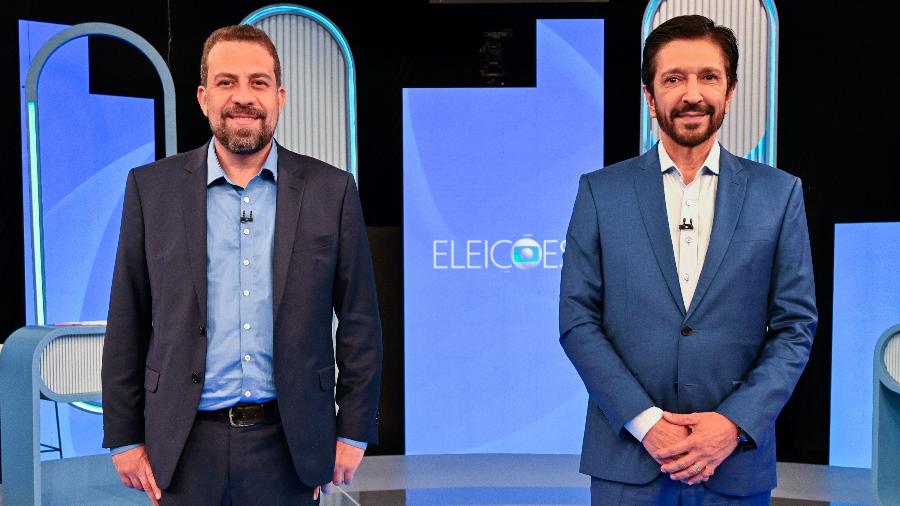 Boulos e Nunes no debate da TV Globo - Divulgação/TV Globo