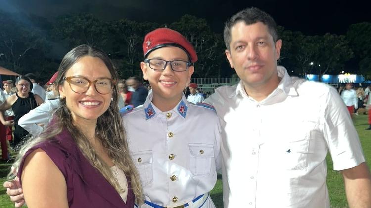 Lucca, a mãe Andressa Fonte e o pai José Aragão Lucca, a mãe Andressa Fonte e o pai José Aragão