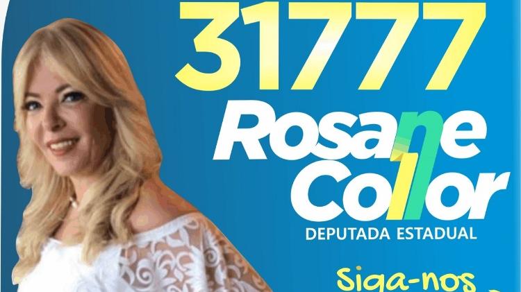 Material de campanha de Rosane Malta ainda usava sobrenome do ex-marido, Collor Material de campanha de Rosane Malta ainda usava sobrenome do ex-marido, Collor