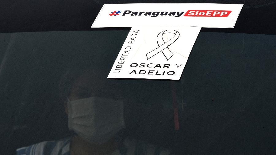13.set.2020: carreata pede "Paraguai sem EPP" após o sequestro do ex-vice-presidente Oscar Denis - NORBERTO DUARTE / AFP