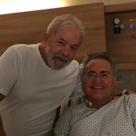 Ex-presidente Lula (PT) visita Renan Calheiros (MDB-AL) no hospital - Reprodução/Twitter
