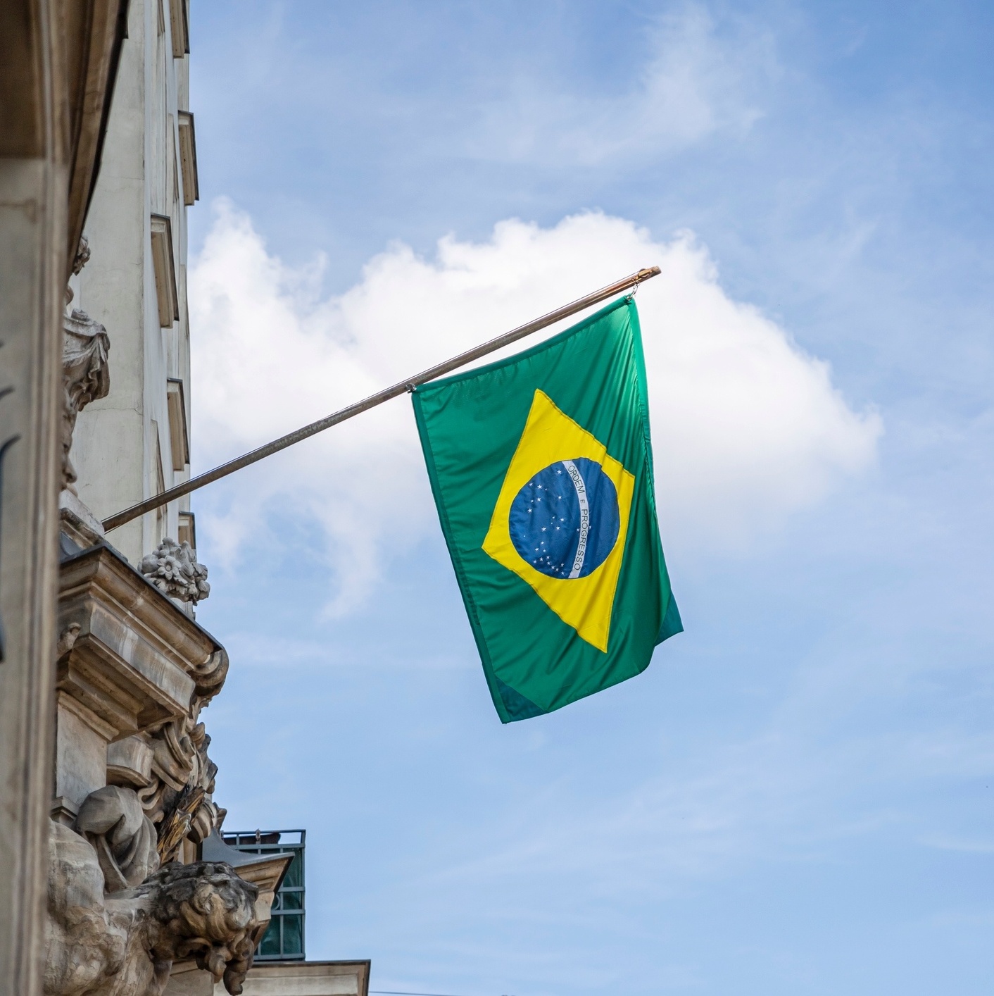 Forma Do Coração Brasil Símbolo Do Amor Símbolo Nacional Bandeira