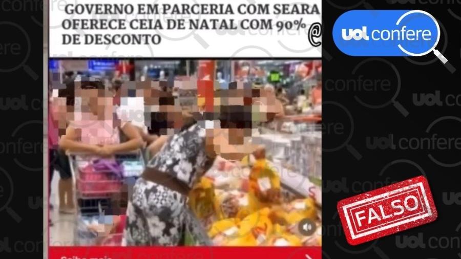 08.nov.2023 Golpistas tentam enganar consumidores com suposta promoção em ceias natalinas da Seara em parceria com a União