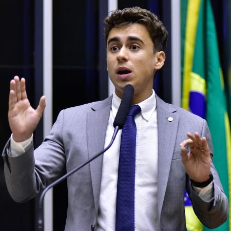 12.set.2023 - Deputado federal Nikolas Ferreira (PL-MG), durante sessão na Câmara 12.set.2023 - Deputado federal Nikolas Ferreira (PL-MG), durante sessão na Câmara