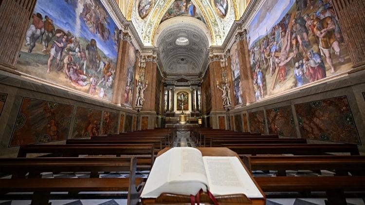 A Capela Paulina fica dentro do Palácio Apostólico, no Vaticano