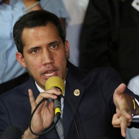 3.mai.2019 - Opositor venezuelano, Juan Guaidó, durante coletiva de imprensa - Carlos Eduardo Ramirez/Reuters