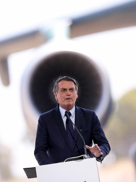O presidente Jair Bolsonaro em cerimônia na Base Aérea de Anápolis (GO) no último dia 9 - Pedro Ladeira/Folhapress