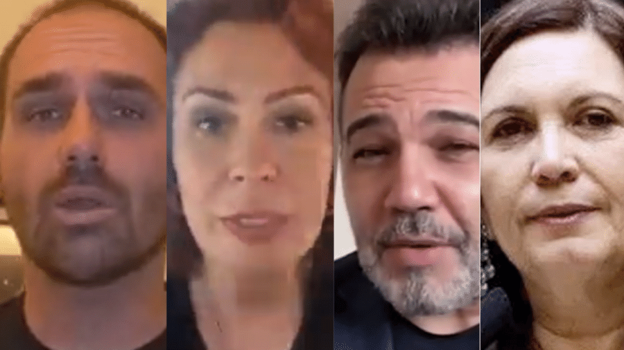 Eduardo Bolsonaro, Carla Zambelli, Marco Feliciano e Bia Kicis - Reprodução de vídeo