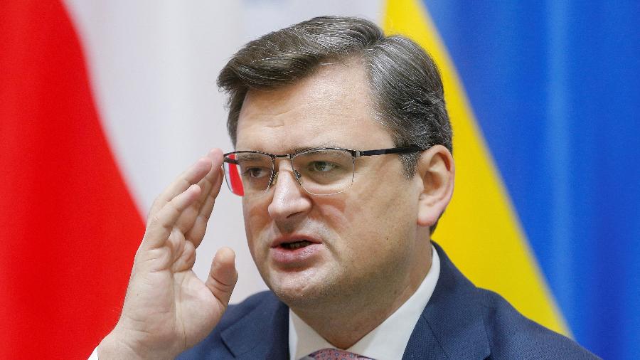 8.fev.2022 - Ministro das Relações Exteriores da Ucrânia, Dmytro Kuleba - Valentyn Ogirenko/Pool/Reuters
