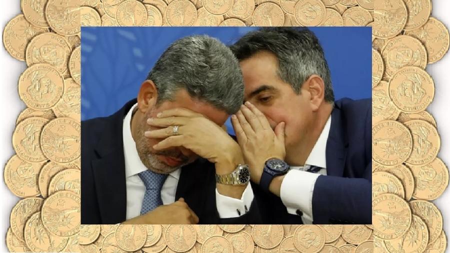 Arthur LIra e Ciro Nogueira, que hoje dividem o governo do Brasil; Bolsonaro é apenas o seu "clown" de extrrema direita - Reprodução; Montagem