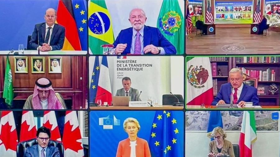 Lula participou da Cúpula Virtual do Fórum das Grandes Economias sobre Energia e Clima - Reprodução