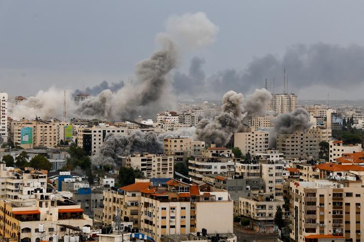 09.out.2023 - Conflito entre Israel e Hamas entrou no 3º dia com novos ataques na Faixa da Gaza