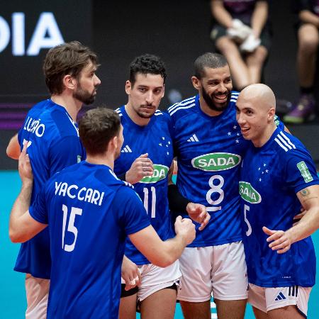 Time do Sada Cruzeiro durante a final do Mundial de Clubes de Vôlei - Divulgação/Sada Cruzeiro