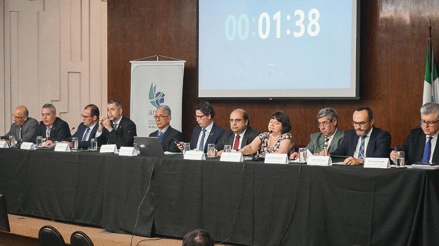 4.jun.2019 - Candidatos à lista tríplice para a PGR (Procuradoria-Geral da República) participam de debate em São Paulo - Divulgação/ANPR