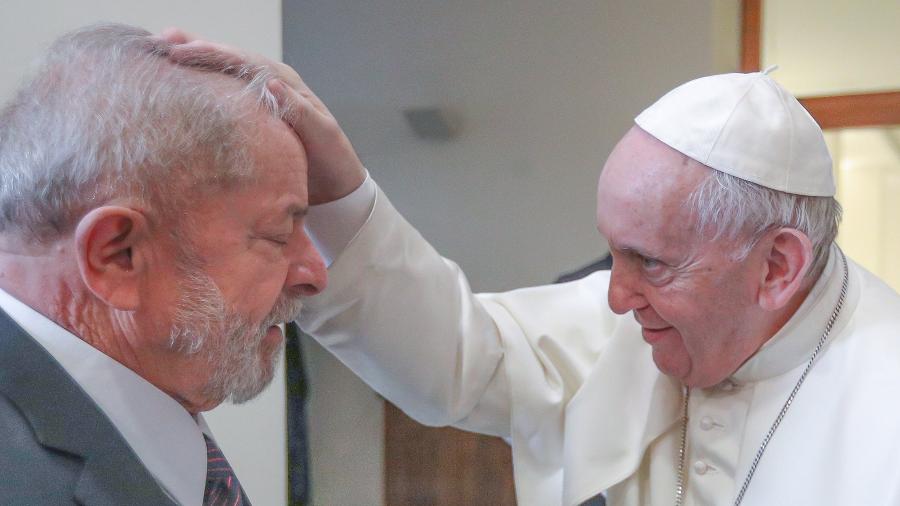 Lula em encontro com Papa Francisco - Ricardo Stuckert/Divulgação