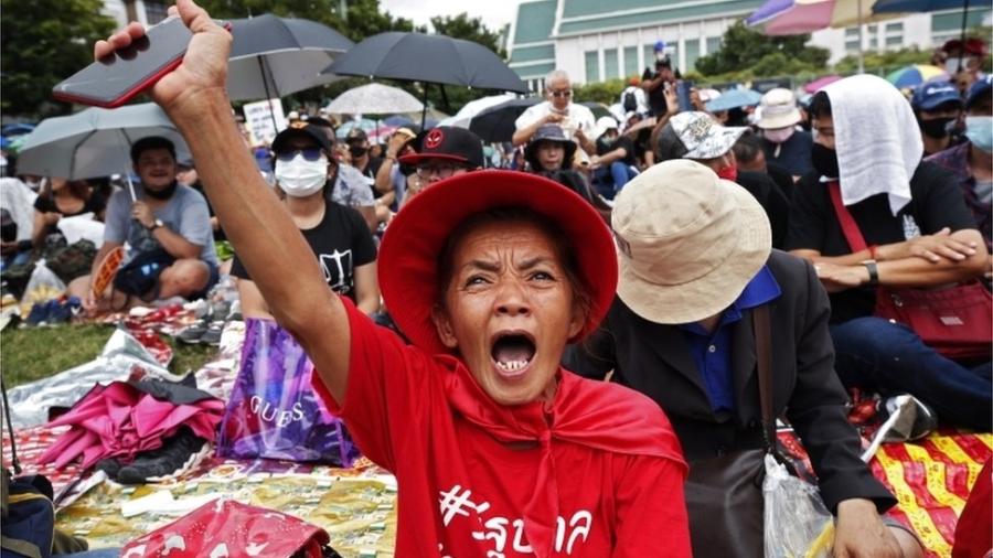 Tailândia registra protestos quase diários desde julho - EPA via BBC