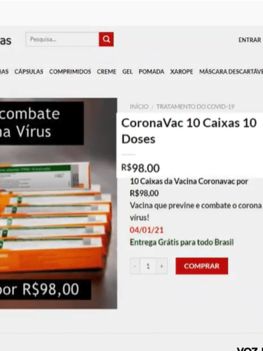 É falsa tabela com cronograma de lançamento de variantes do novo  coronavírus