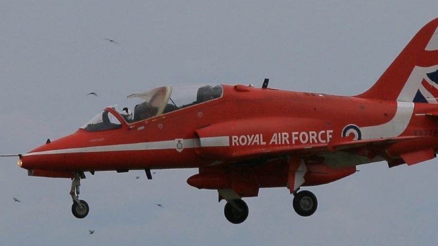 Acidente aconteceu em um dos jatos da Força Aérea Britânica - Reprodução/Twitter