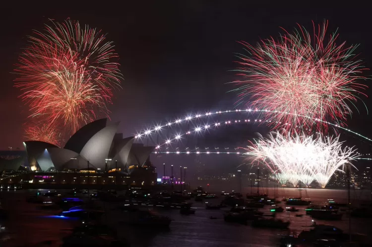 Show de fogos no Sydney Opera House em Sydney, na Australia - Jaimi Joy/Reuters - Jaimi Joy/Reuters