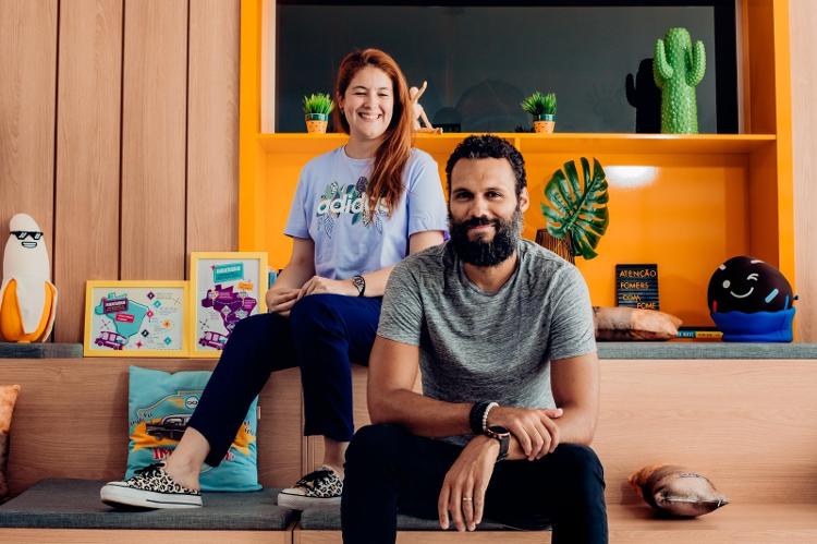 Igor Remigio e Steph Gomides, fundadores do aplicativo de delivery aiqfome Igor Remigio e Steph Gomides, fundadores do aplicativo de delivery aiqfome