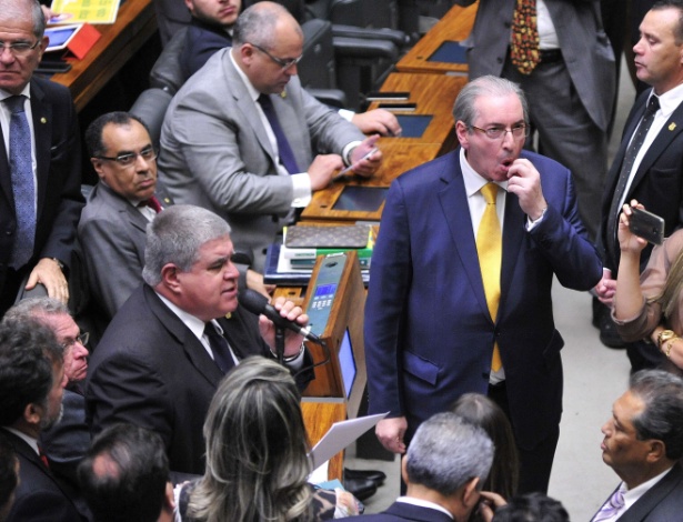 O deputado federal Carlos Marun (PMDB-MS) durante a votação de cassação de Eduardo Cunha, a quem defendeu até o último minuto - Agência Câmara
