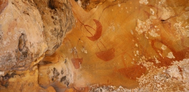 Fiscais encontraram pinturas rupestres às margens do rio São Francisco, em Alagoas - Divulgação/Ministério Público de Alagoas