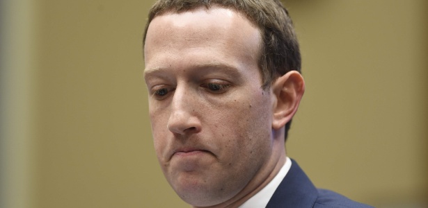 Mark Zuckerberg, CEO do Facebook, em depoimento ao Congresso dos EUA - Saul Loeb/AFP