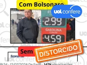 Post engana sobre preços da gasolina nos governos Lula e Bolsonaro